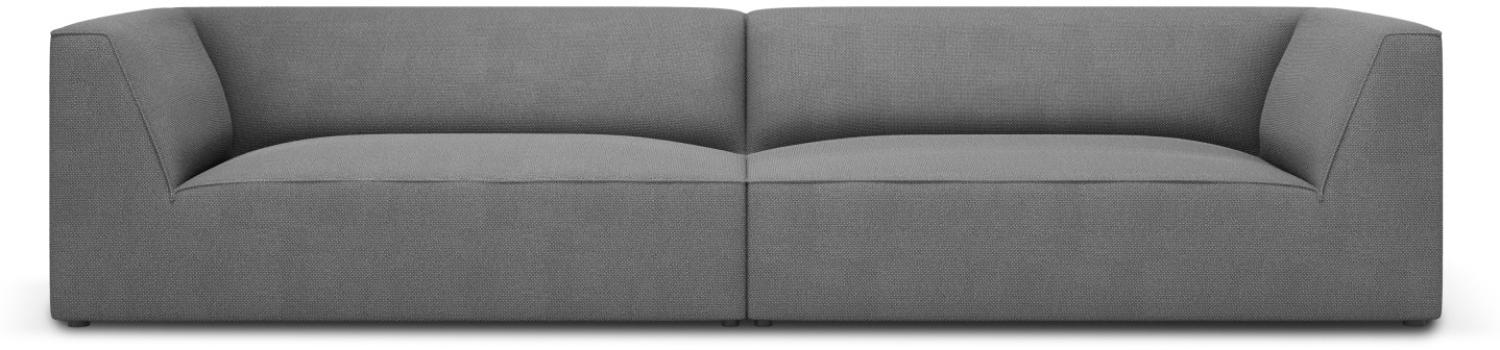 Micadoni 4-Sitzer Sofa Ruby | Bezug Grey | Beinfarbe Black Plastic Bild 1