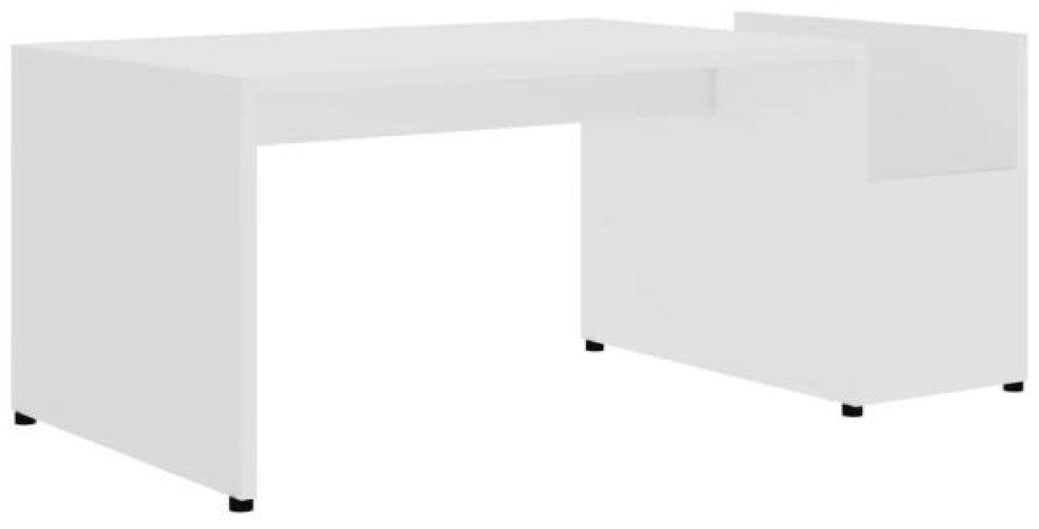vidaXL Couchtisch Weiß 90x45x35 cm Spanplatte Bild 1