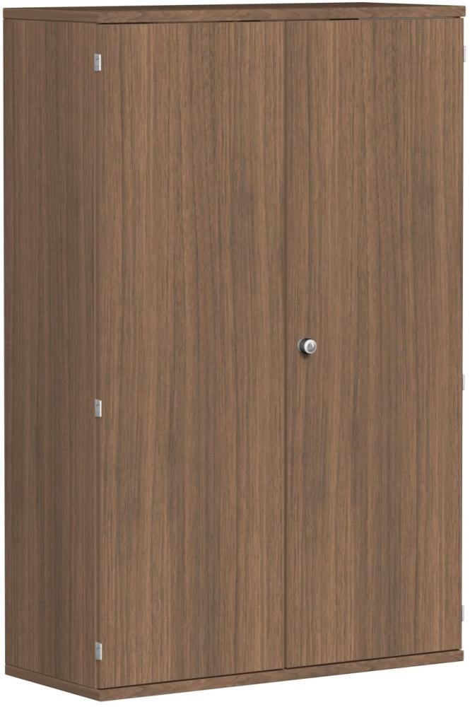 Garderobenschrank mit ausziehbarem Garderobenhalter, 100x42x154cm, Nussbaum Bild 1