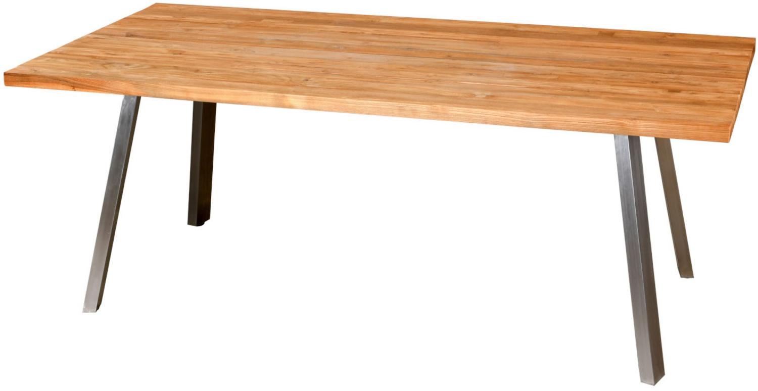 Inko Gartentisch Varuna recyceltes Teakholz/Edelstahl Holztisch 4 Größen zur Auswahl ca. 160x90 cm Bild 1
