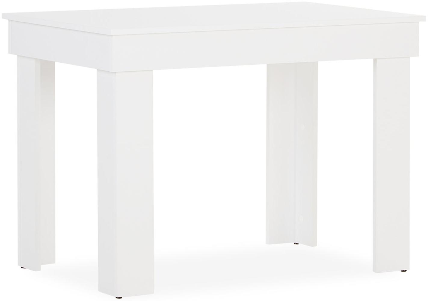 Esstisch Esszimmertisch Weiß 90x60 cm Holztisch Küchentisch Holz Tisch Massiv Wohnzimmertisch Bild 1