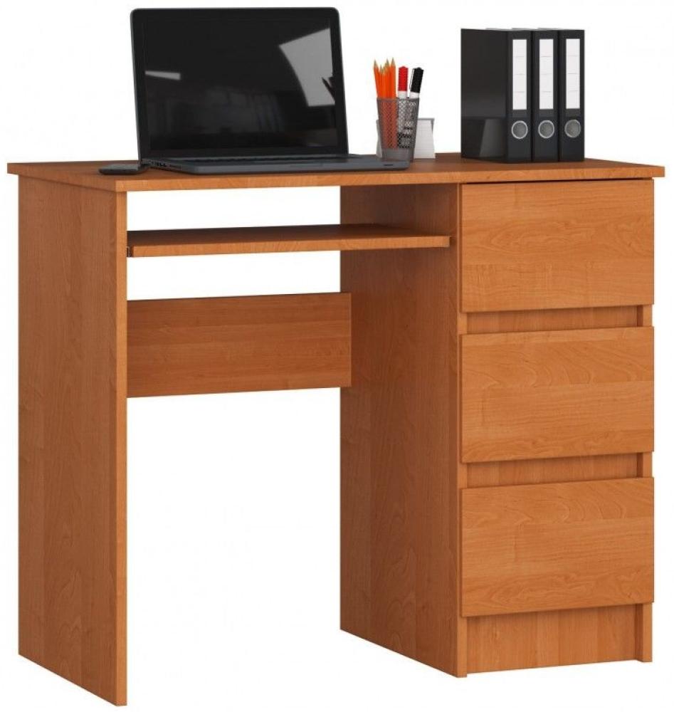 Schreibtisch Bürotisch Tisch A600 90x55x78 cm Erle Ausführung Rechts Bild 1