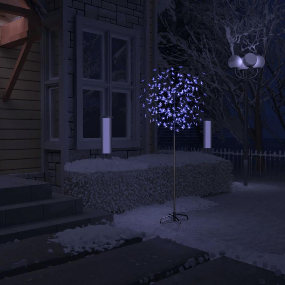 Weihnachtsbaum 200 LEDs Blau-Weißes Licht Kirschblüten 180 cm Bild 1