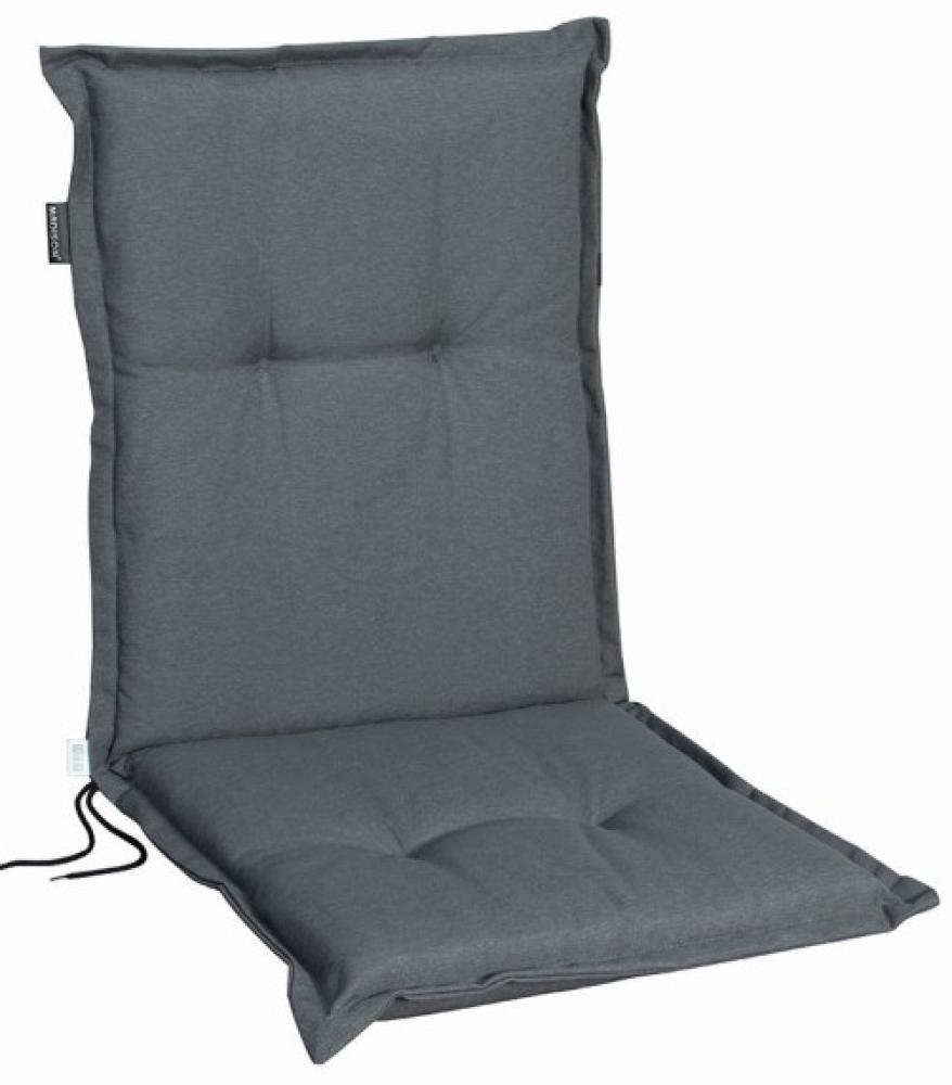 2 Stück MADISON Dessin Panama Stuhlauflage niedrig, Niedriglehner Auflage, 100 x 50 x 8 cm, in grau, 50% Baumwolle, 45% Polyester, 5 % Andere Bild 1