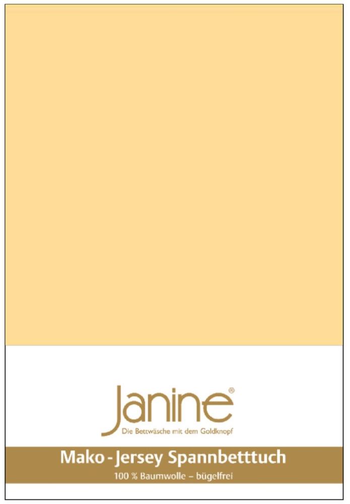 Janine Mako Jersey Spannbetttuch Bettlaken 140-160x200 cm OVP 5007 23 vanille Bild 1