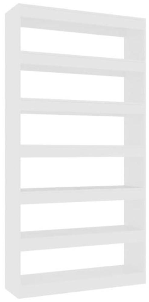 Bücherregal/Raumteiler Weiß 100×30×198 cm Holzwerkstoff Bild 1