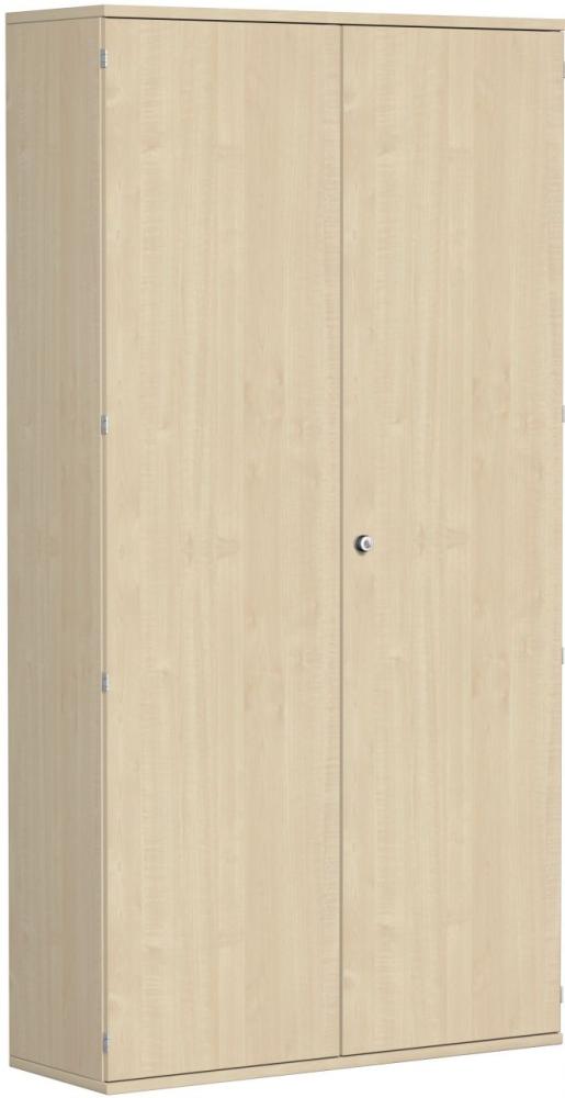 Garderobenschrank mit ausziehbarem Garderobenhalter, 120x42x230cm, Ahorn Bild 1