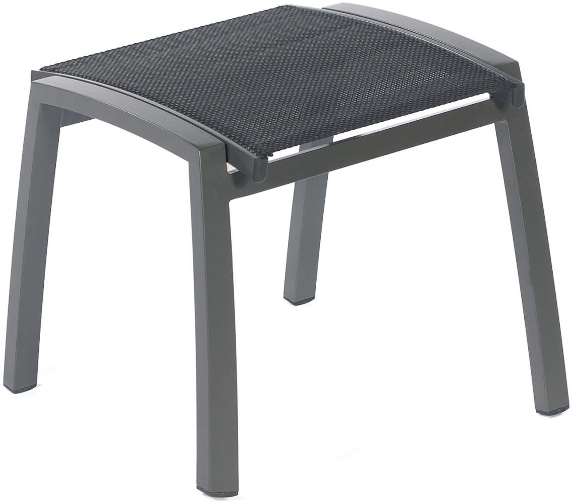 Sonnenpartner Fußhocker Florida Aluminium anthrazit/Textilen schwarz Sitzhocker Bild 1