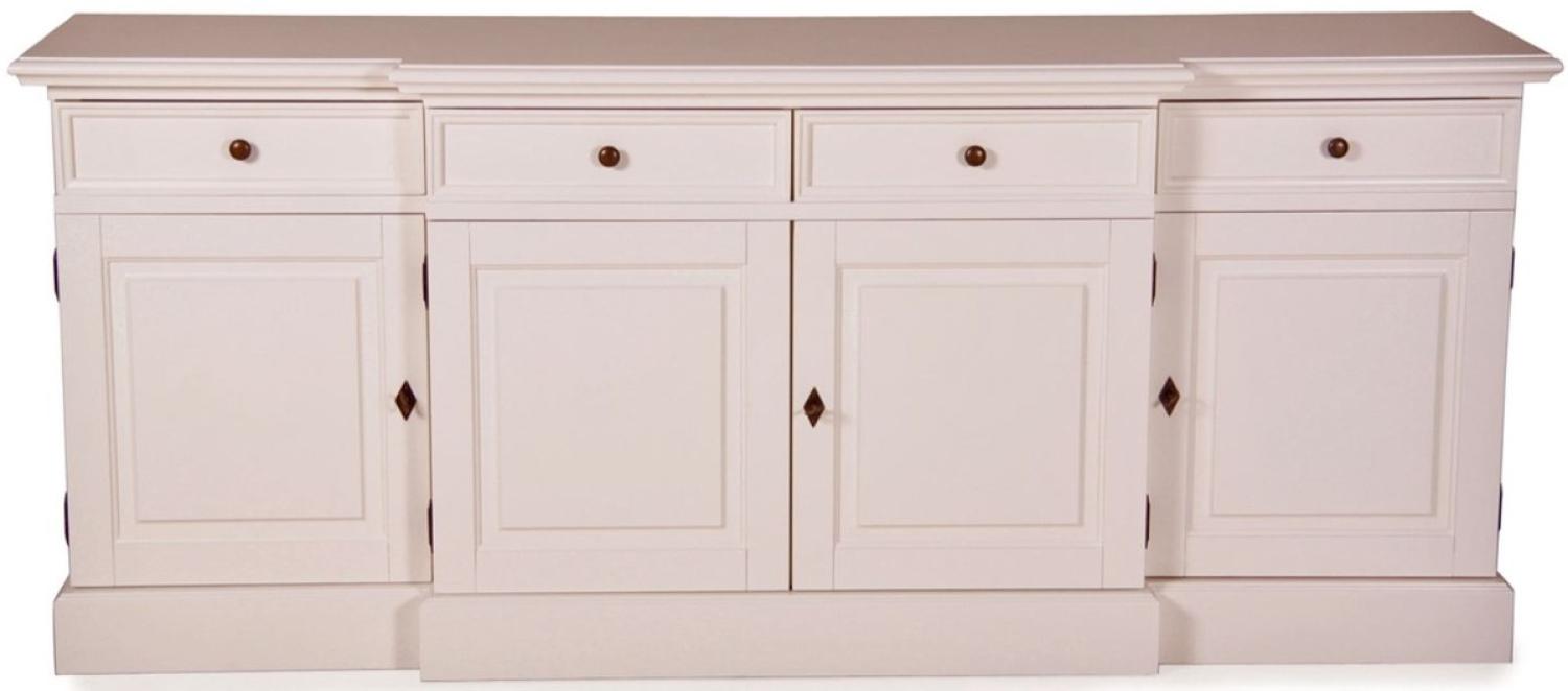 Casa Padrino Shabby Chic Landhaus Stil Kommode Weiß B 217 cm - H 90 cm Möbel Diele Esszimmer Schrank Bild 1