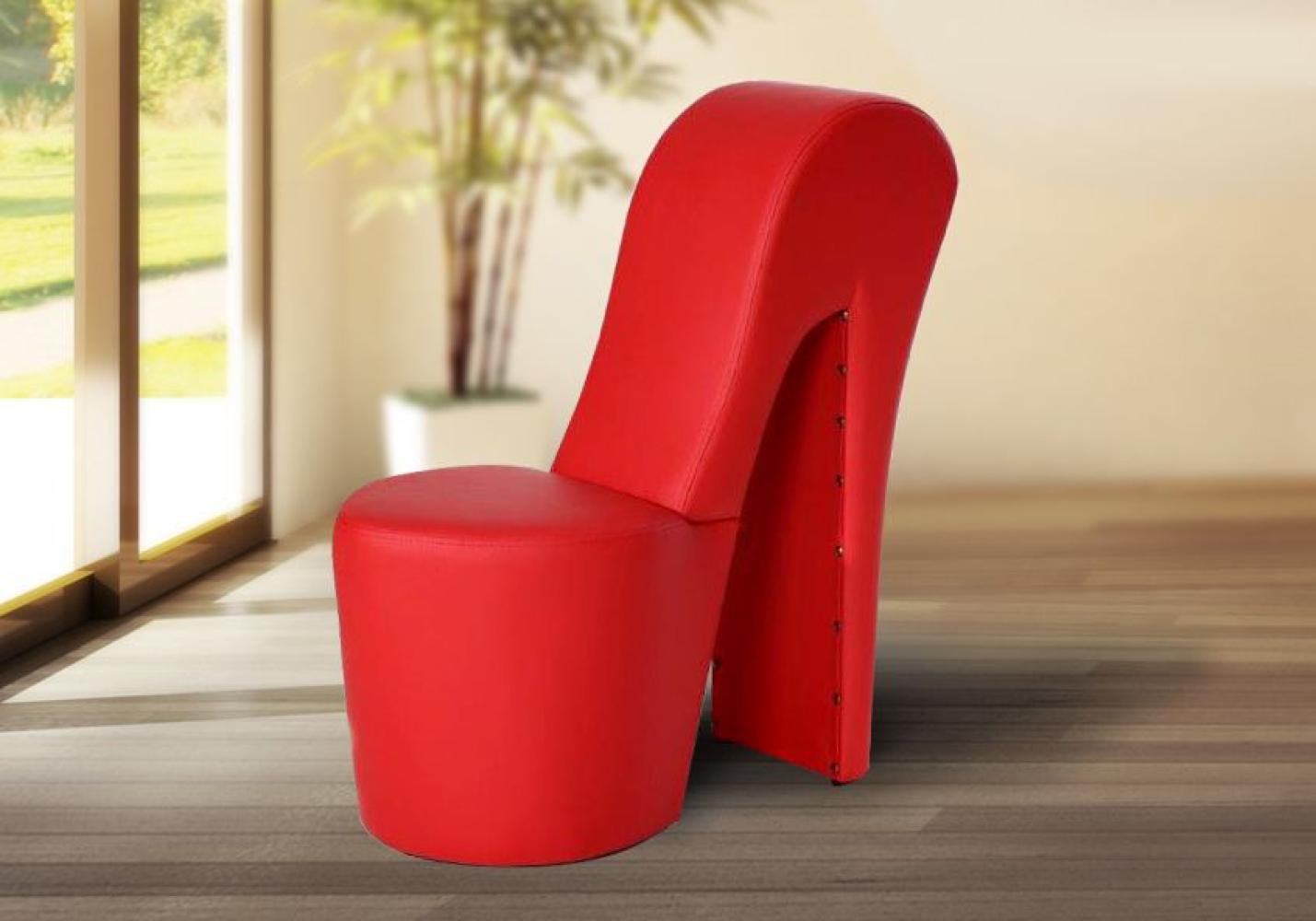 Schuhsessel DESIGNER Sessel - DONNA / Rot - High Heel Sessel Bild 1