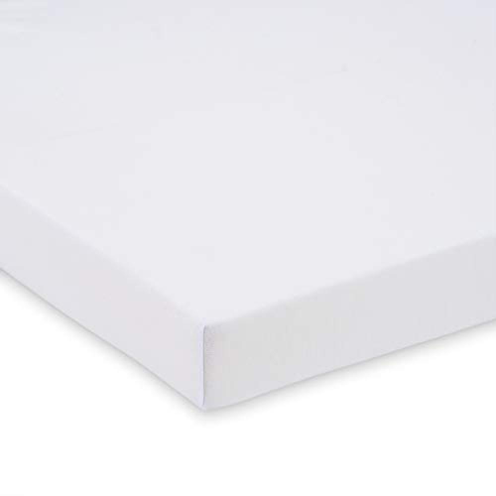 FabiMax 2689 Jersey Spannbetttuch für 6-Eck-Laufgitter, weiß, 6-seitig, ca. 105 x 120 cm Bild 1