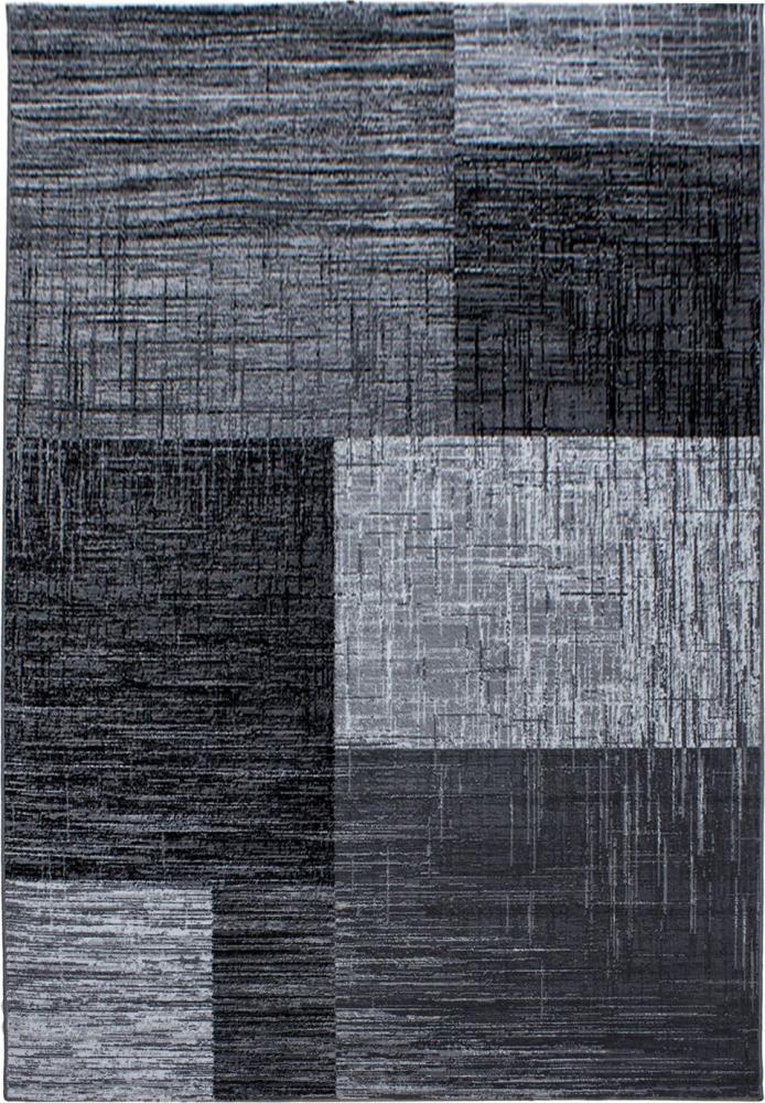 Kurzflor Teppich Pago Läufer - 80x300 cm - Schwarz Bild 1