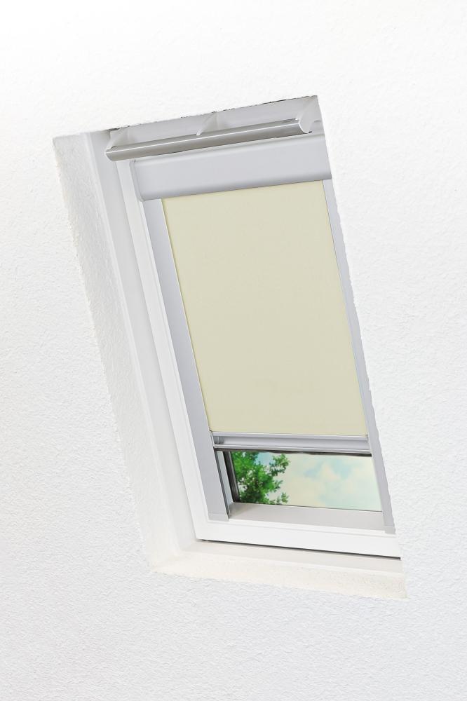 Lysel - Qualitätsdachfensterrollo abdunkelnd elfenbein Rollo geeignet für Velux Dachfenster 304, 334, M04, M34, MK34, 1, (B x H) 61.30cm x 74cm in beige/elfenbein Bild 1