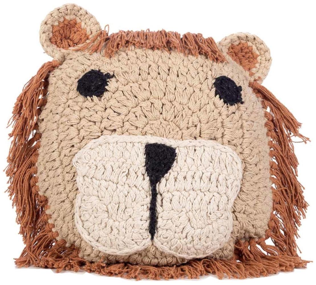 KidsDepot Tier-Kissen Löwe 38 x 38 cm Braun sand Bild 1