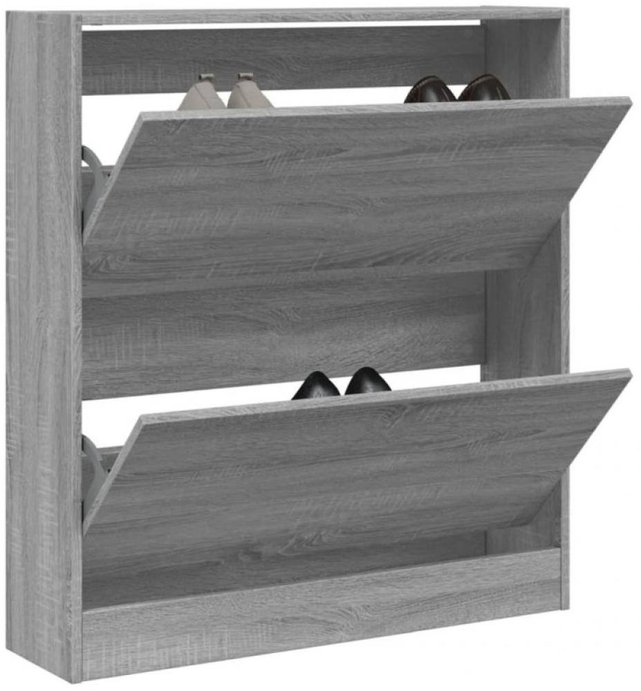 Schuhschrank Grau Sonoma 80x21x87,5 cm Holzwerkstoff Bild 1