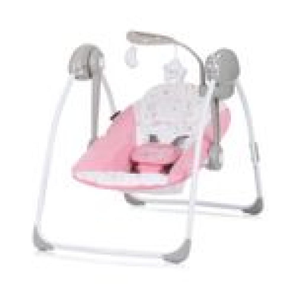 Chipolino Babywippe elektrisch Moonlight Musikfunktion, Fernbedienung, klappbar rosa Bild 1