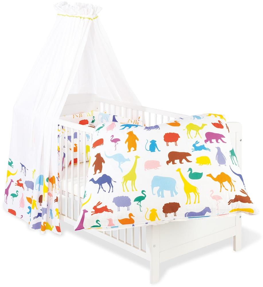 Pinolino Textile Ausstattung für Kinderbetten 'Happy Zoo', 4-tlg. Bild 1
