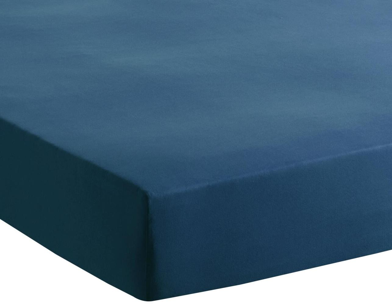 Traumschlaf Basic Single Jersey Kinder Spannbettlaken | 70x140 cm | dunkelblau Bild 1