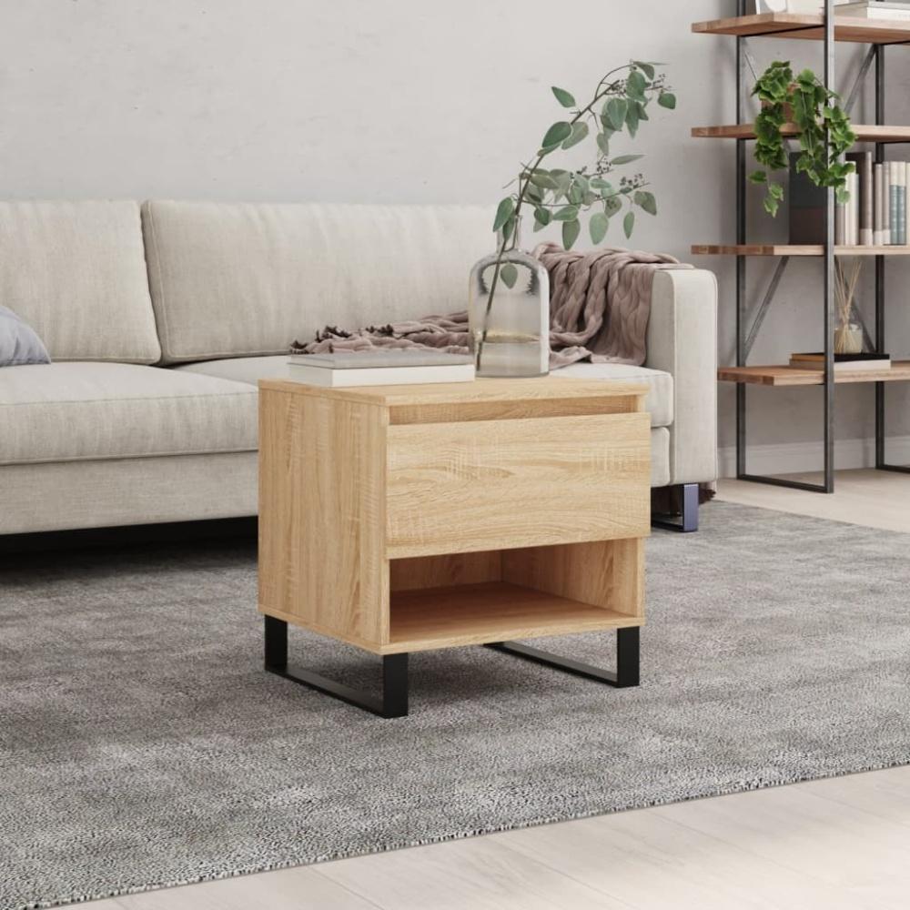 vidaXL Couchtisch Sonoma-Eiche 50x46x50 cm Holzwerkstoff Bild 1