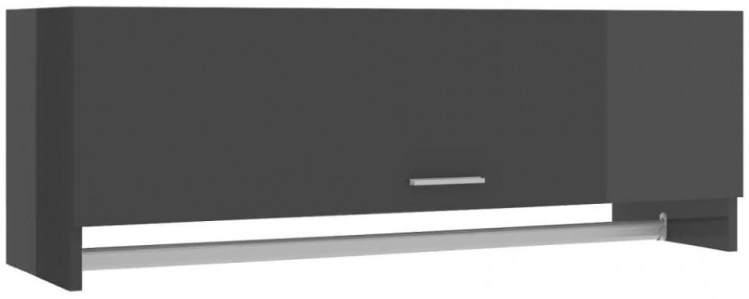 vidaXL Kleiderschrank Hochglanz-Grau 100x32,5x35 cm Spanplatte Bild 1