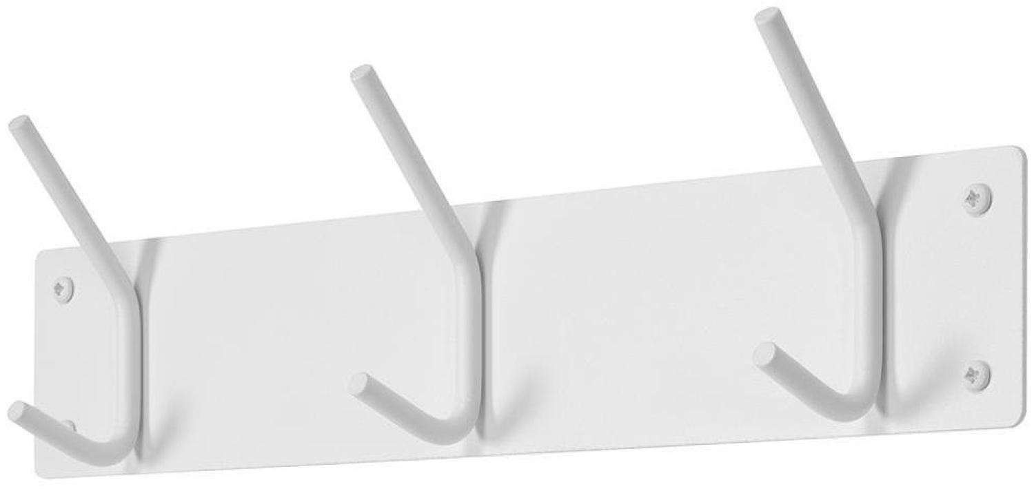 Spinder Wandgarderobe FUSION 3 mit Haken, Weiß Bild 1