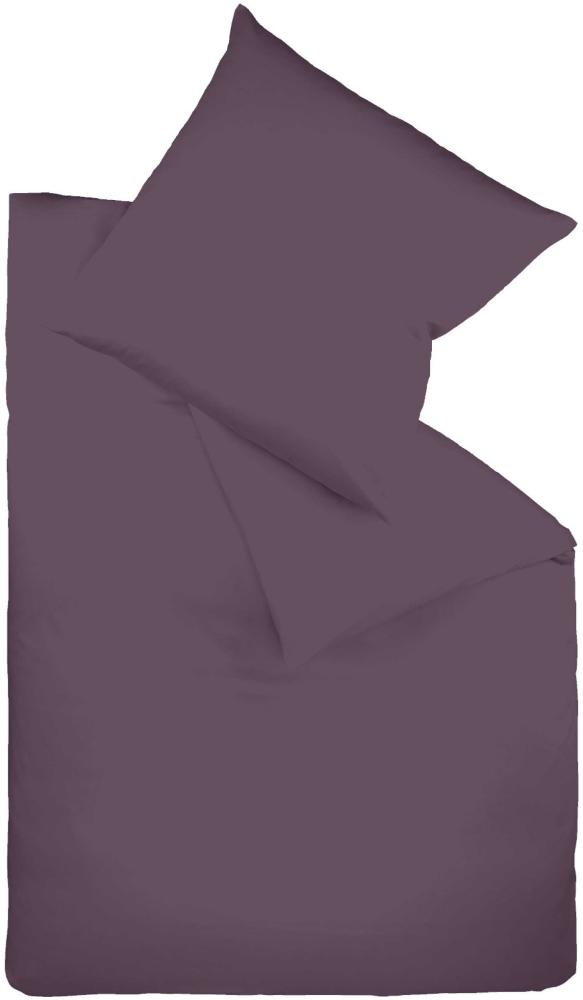 Fleuresse Mako-Satin-Bettwäsche colours lavendel 6062 Größe 155 x 220 cm + 80 x 80 cm Kissenbezug Bild 1