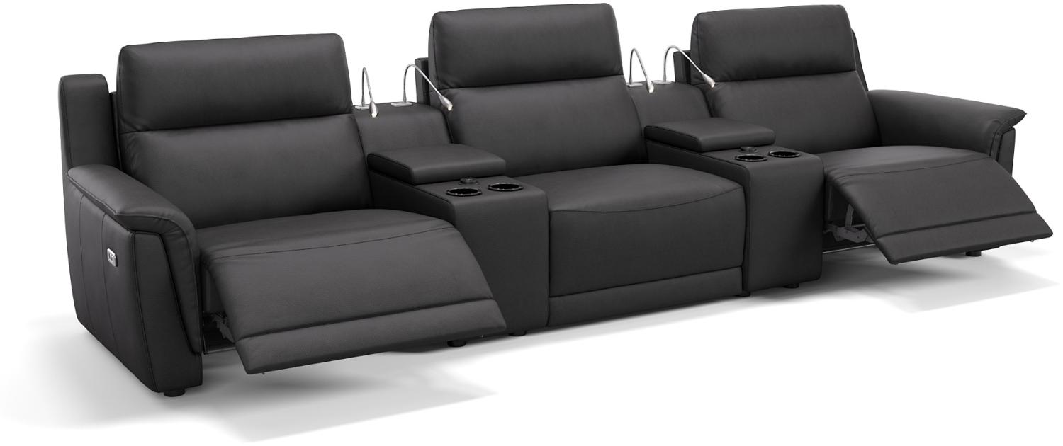 Sofanella Heimkinosofa MALITO 3-Sitzer Kinocouch Homecinema in Schwarz Bild 1