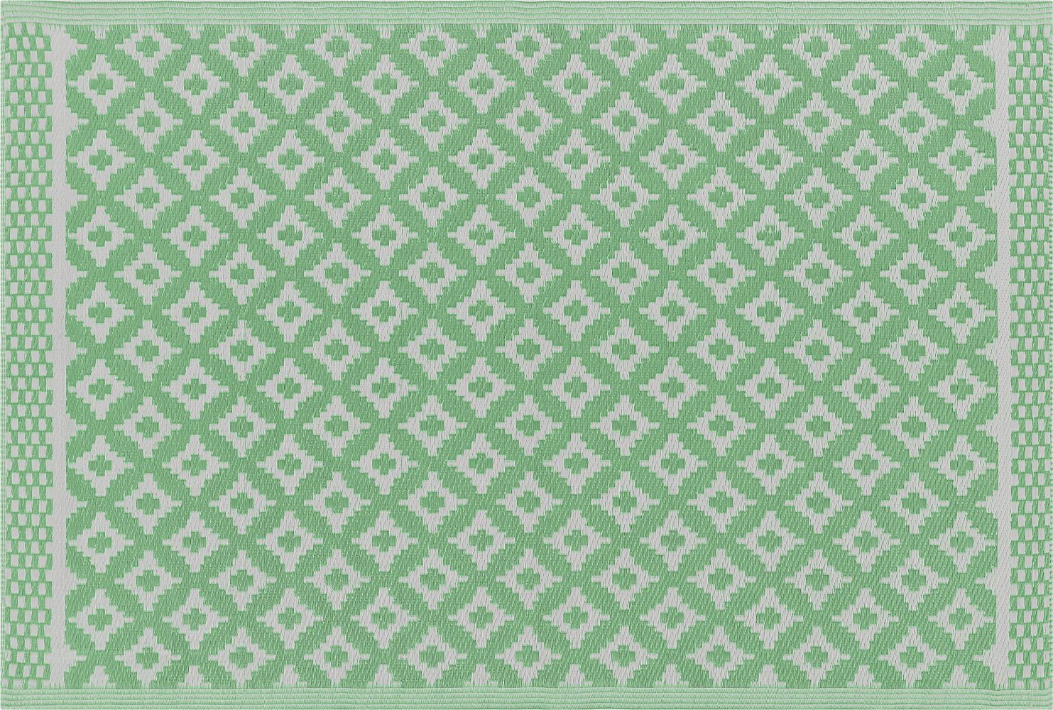Outdoor Teppich hellgrün 120 x 180 cm geometrisches Muster THANE Bild 1