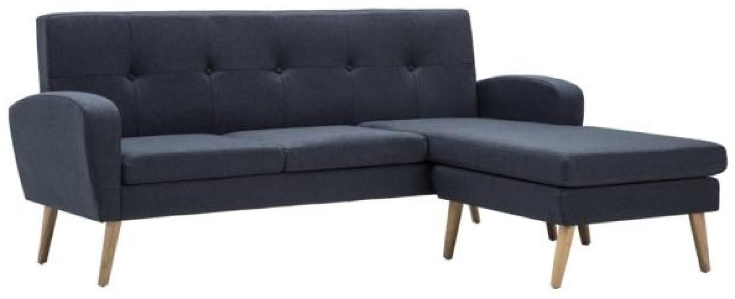 vidaXL Sofa in L-Form Stoffbezug 186 x 136 x 79 cm Dunkelgrau Bild 1