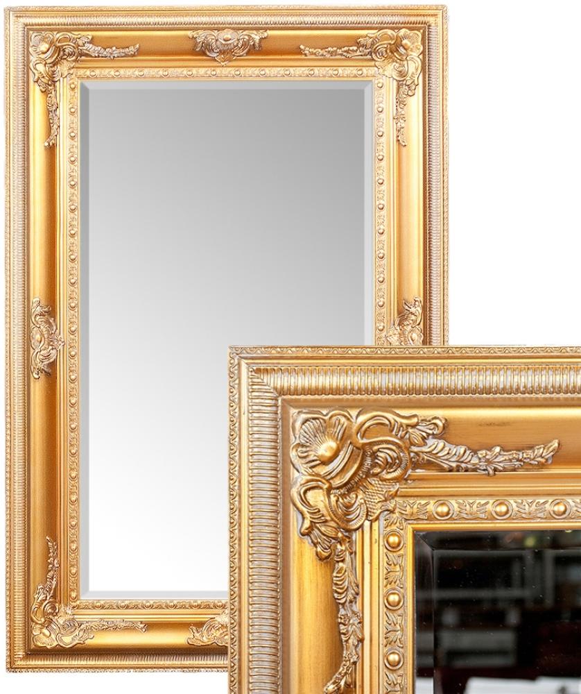 Spiegel EVE 200x110cm Antik-Gold Pompös Barock Wandspiegel Holzrahmen Facette Bild 1