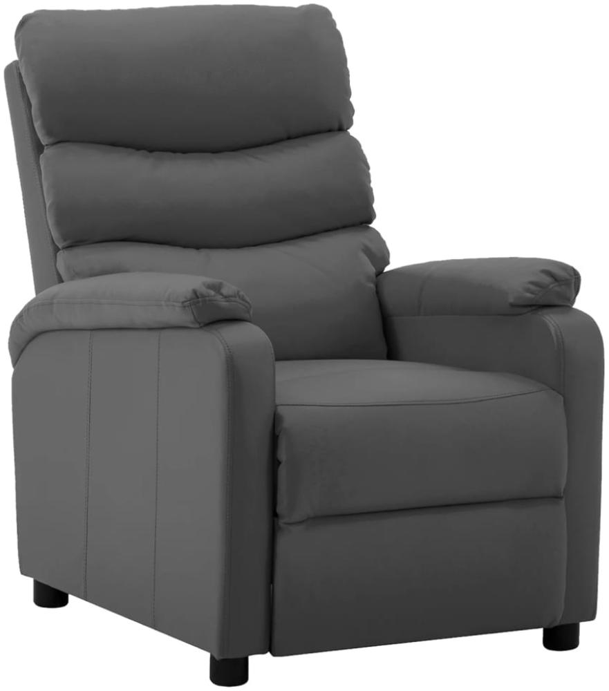 vidaXL Elektrischer Sessel Verstellbar Grau Kunstleder Bild 1