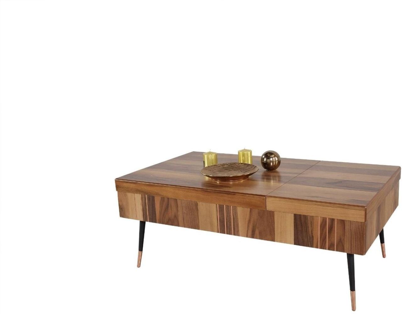 Luxus Couchtisch Braune Couchtische Wohnzimmer Holz Tisch Beistelltisch Sofa Bild 1