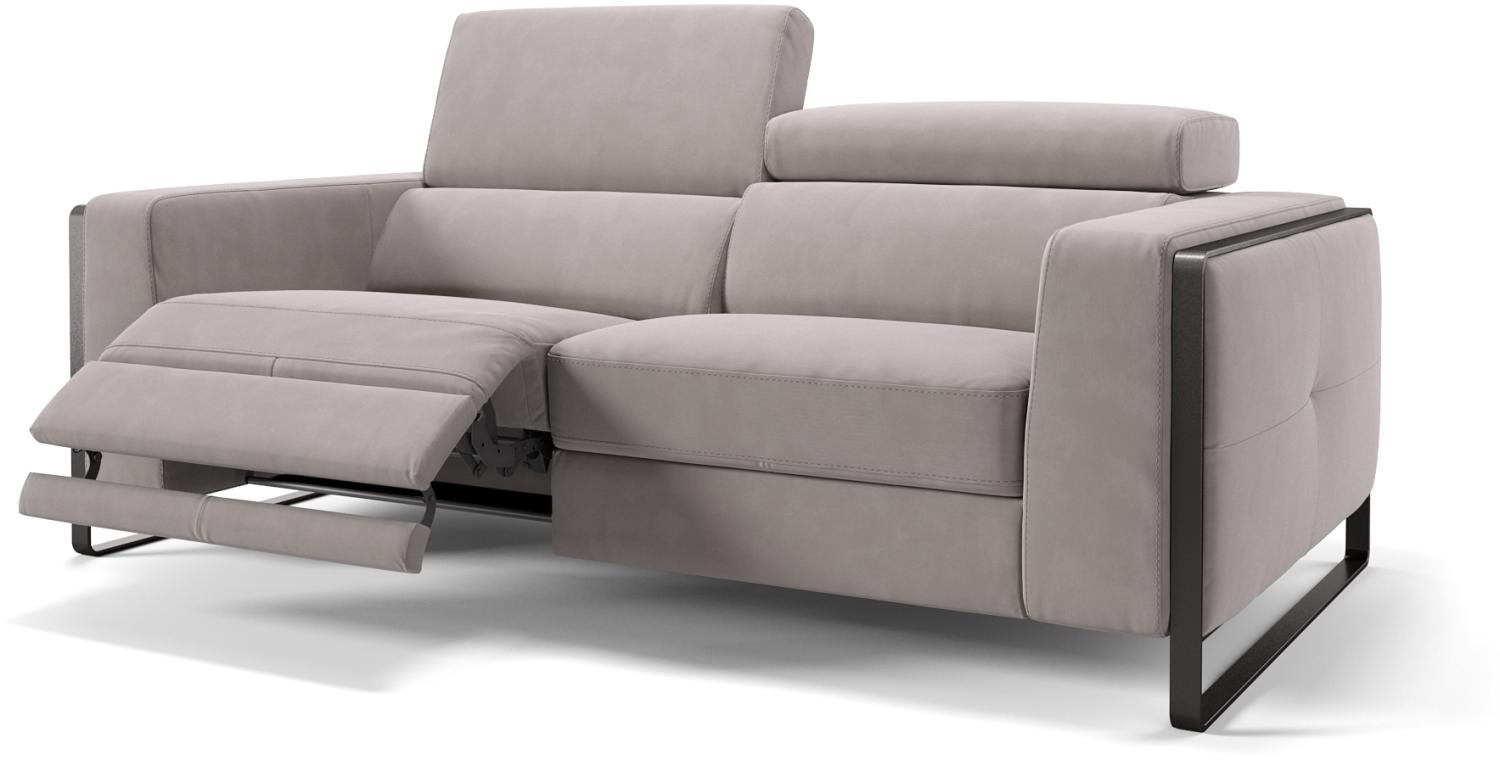 Sofanella 3-Sitzer MANZANO Stoffsofa Designersofa Couch in Hellgrau Bild 1