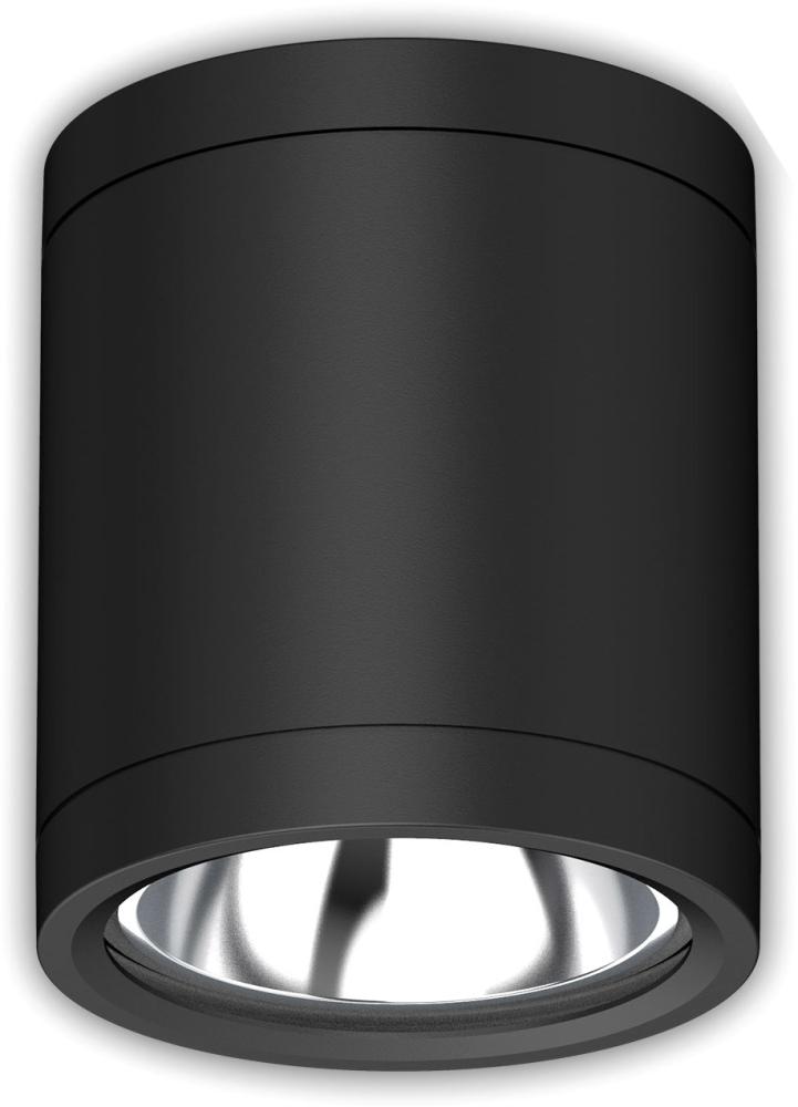 ISOLED LED Deckenaufbaustrahler IP65, schwarz, 10W, ColorSwitch 300040005000K, dimmbar Bild 1