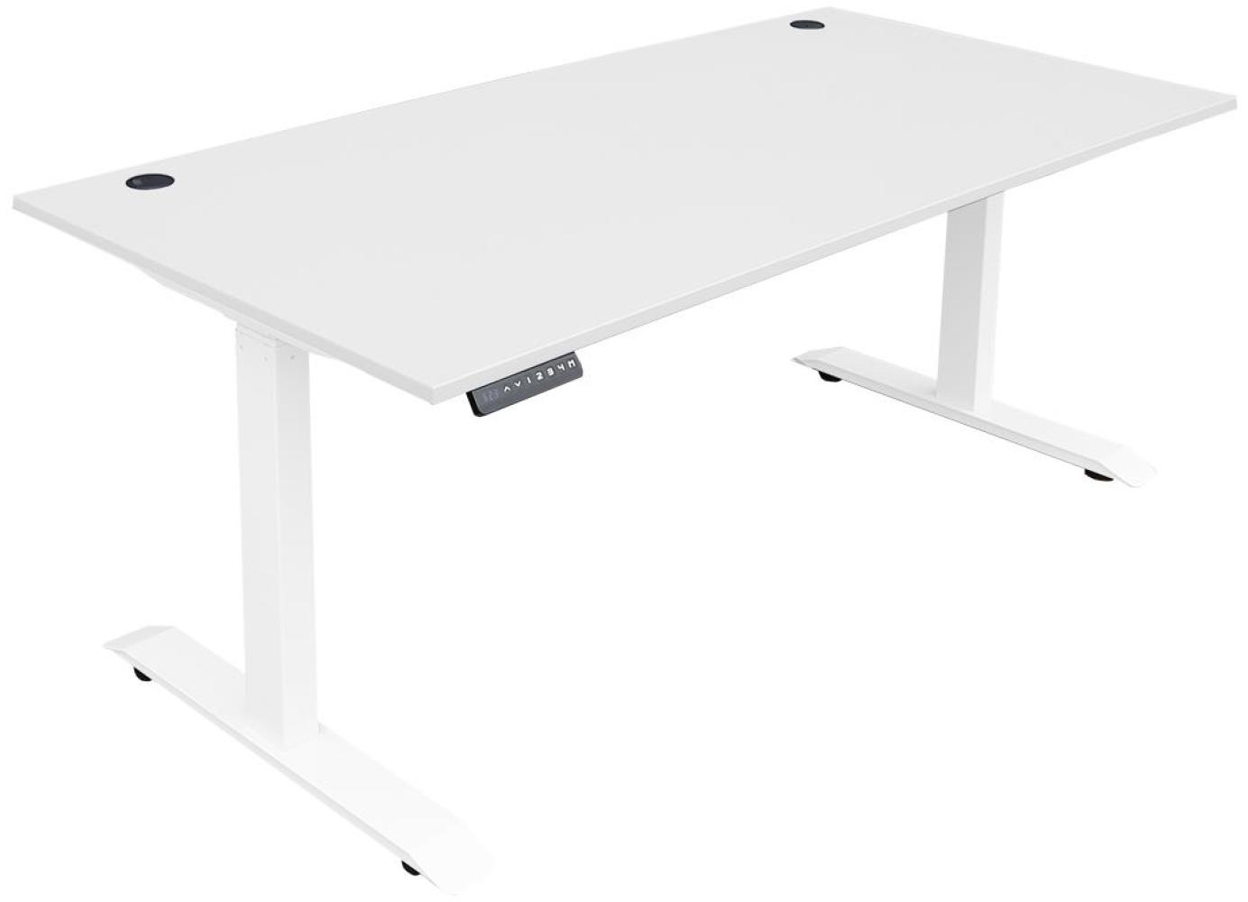 Schreibtisch elektrisch höhenverstellbar, weiß, 75-130 x 120 x 80 cm Bild 1