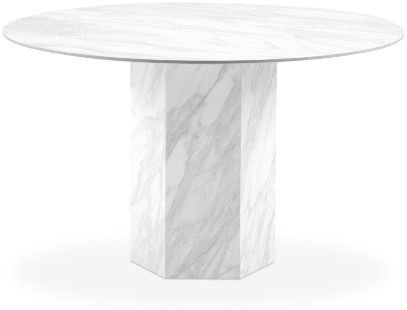 Micadoni 4-Sitzer Tisch Sahara 120cm | Oberfläche White Venato Bild 1