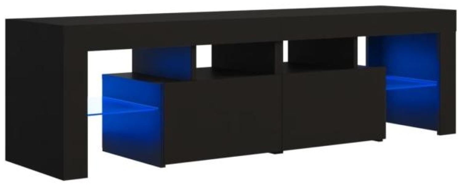 vidaXL TV-Schrank mit LED-Leuchten Schwarz 140x35x40 cm Bild 1