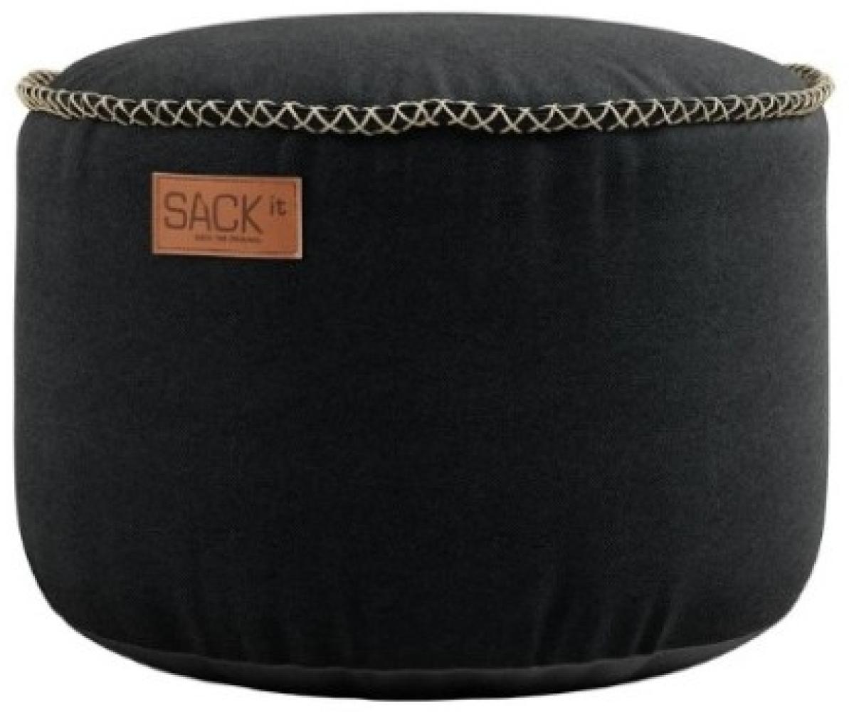 RETROit Canvas Sitzsack Sparset – Loungsessel und Hocker (Indoor) schwarz/braun - schwarz Bild 1