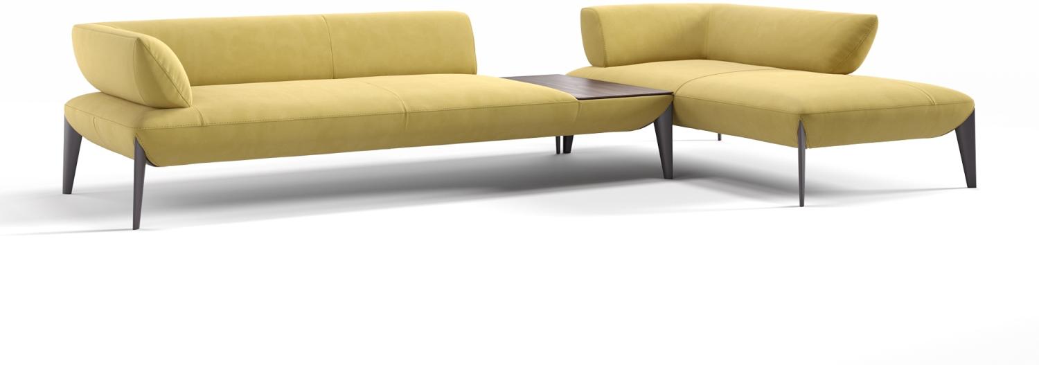 Sofanella Ecksofa ALMERIA Stoffgarnitur Sofalandschaft Couch in Gelb S: 330 Breite x 97 Tiefe Bild 1