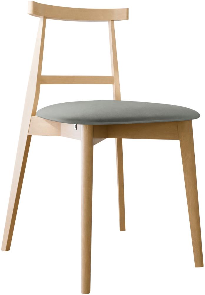 Esszimmerstuhl Hazren, Stuhl aus Buchenholz für Küche, Restaurant (Buche / Magic Velvet 2217) Bild 1