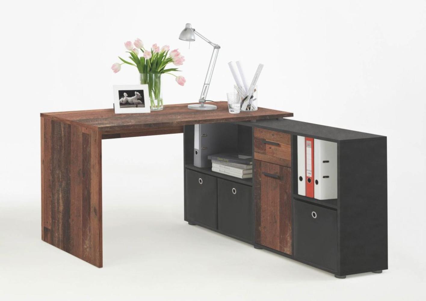 Schreibtisch-Kombination 'LEX', Old Style dunkel Matera Bild 1