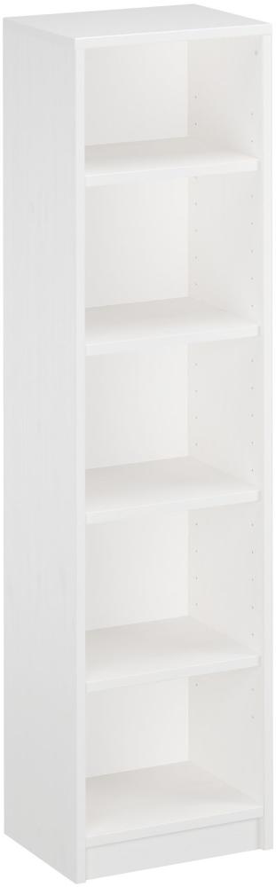 Erst-Holz Bücherregal Holzregal in weiß, Kiefer massiv, Standregal, Höhe 150 cm Bild 1