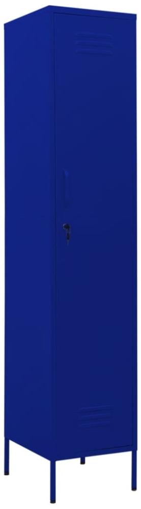 Schließfachschrank Marineblau 35x46x180 cm Stahl Bild 1