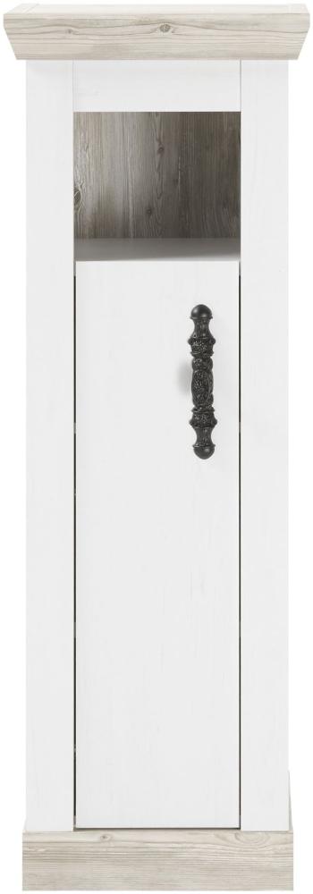 Florenz Stauraumschrank 120cm - Pinie Weiß Bild 1