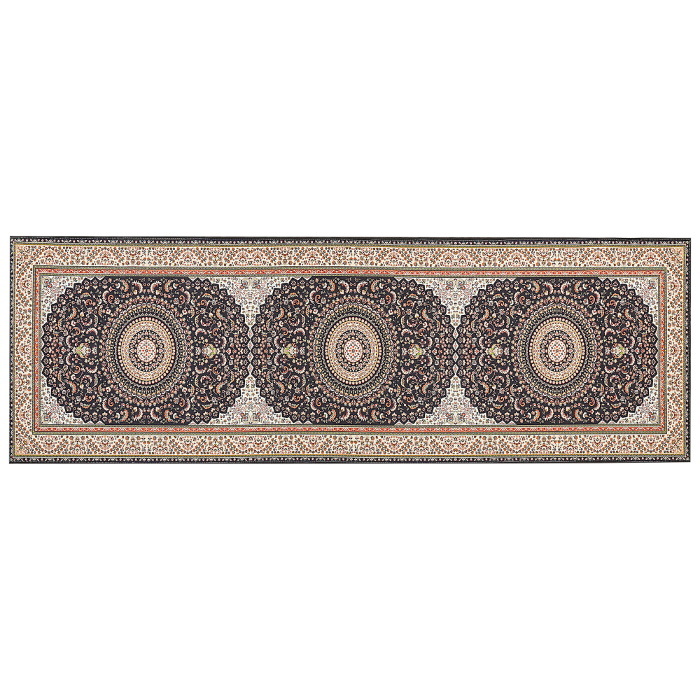 Teppich mehrfarbig 80 x 240 cm orientalisches Muster Kurzflor CIVRIL Bild 1