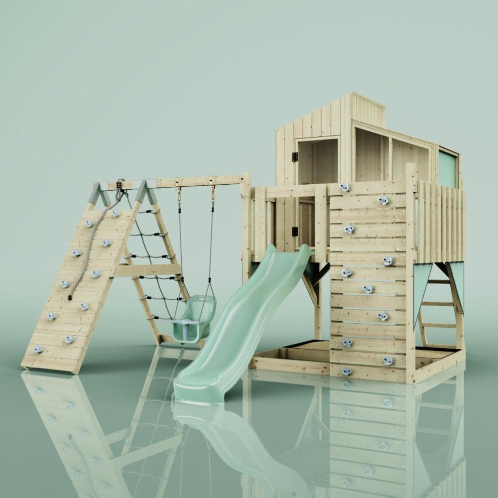 PolarPlay Spielturm Julie aus Holz in Grün Bild 1