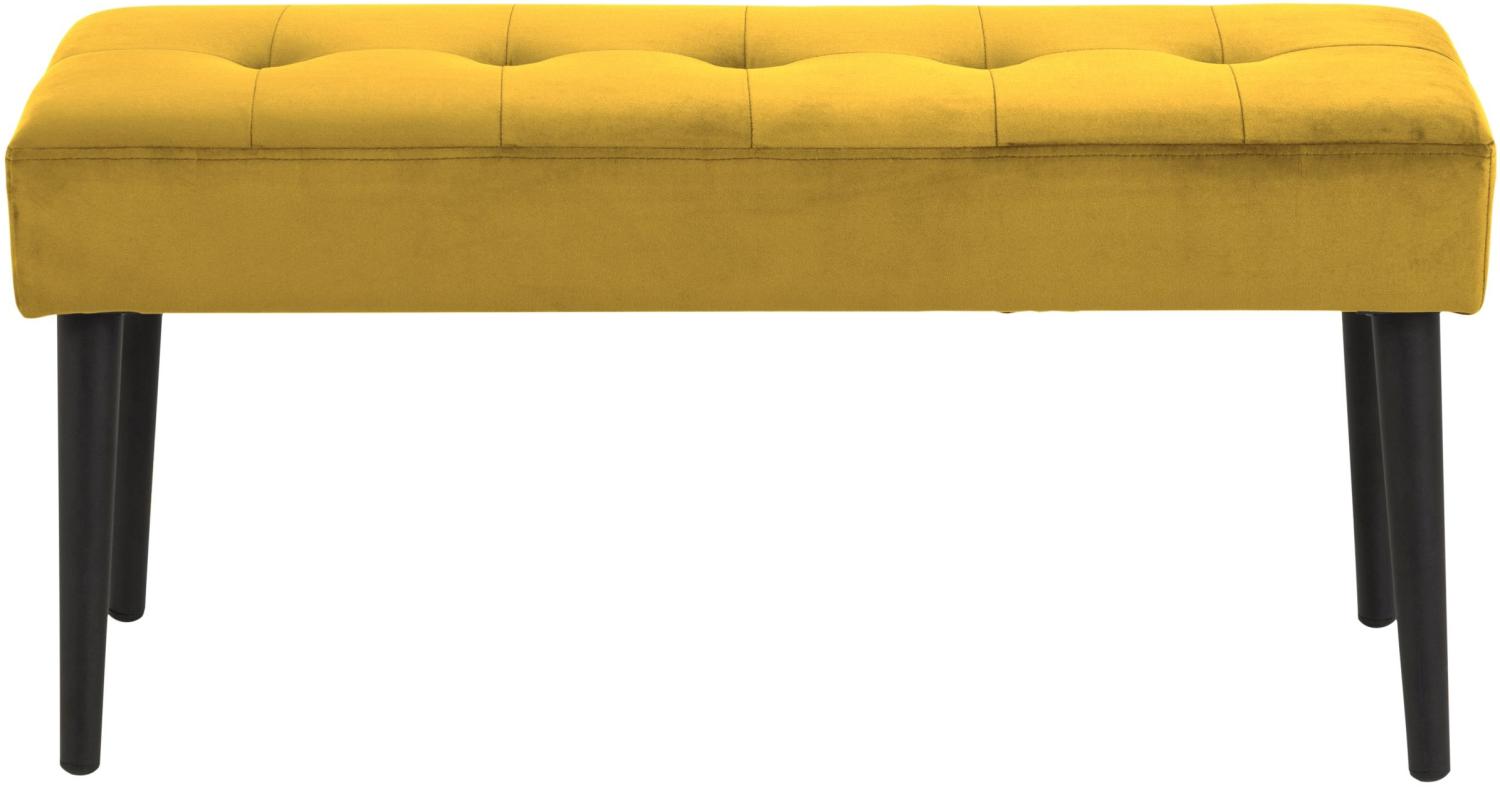 Glomira Sitzbank gelb Polsterbank Dielenbank Flur Diele Essbank Esszimmer Möbel Bild 1