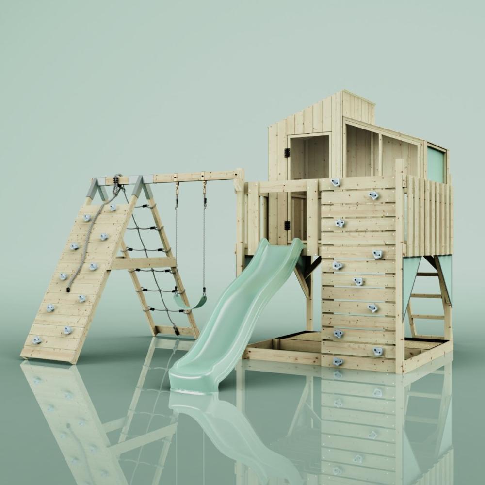 PolarPlay Spielturm Julie aus Holz in Grün Bild 1