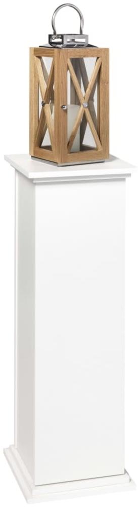 FMD Möbel - ESSEX 2 - Dekosäule - melaminharzbeschichtete Spanplatte - weiß - 30 x 89 x 30cm Bild 1