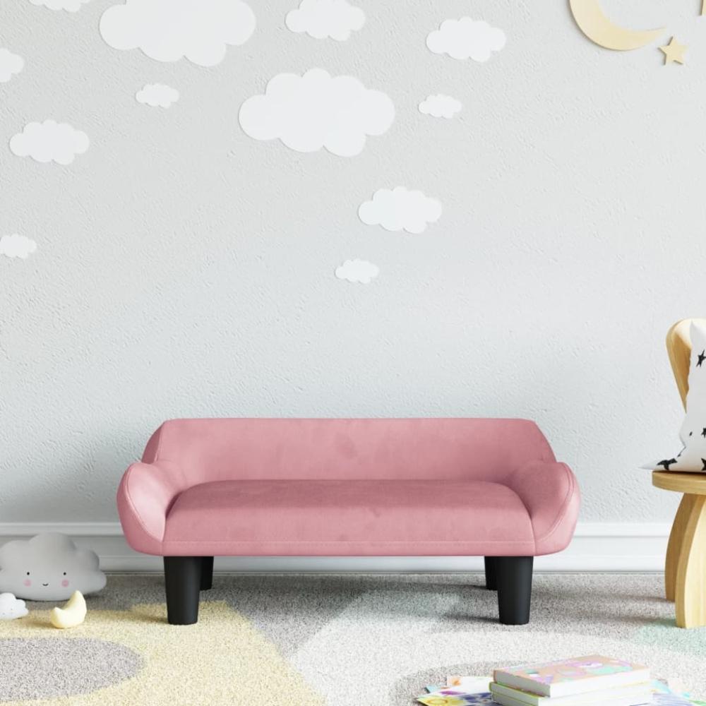 Kindersofa Rosa 70x40x24 cm Samt 3196352 Bild 1